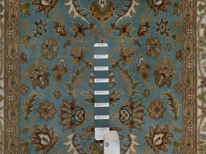 3'1" x 15'11" New Hand Knotted Blue Wool Runner Oriental Rug - MOA10292335