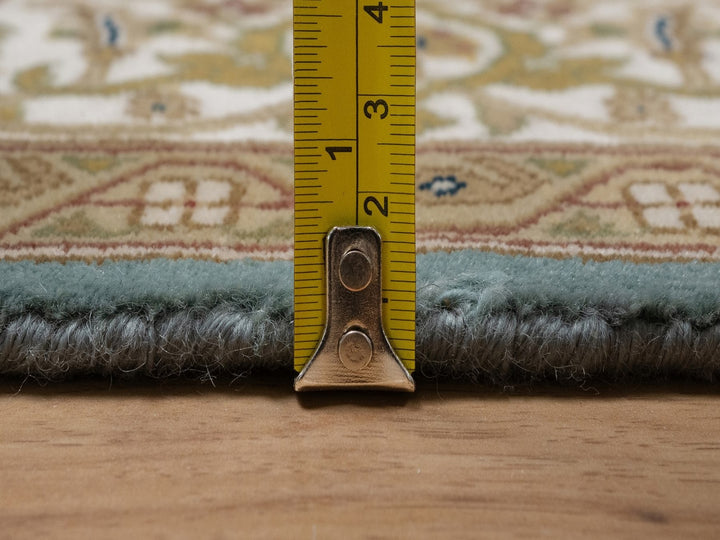 3'1" x 15'11" New Hand Knotted Blue Wool Runner Oriental Rug - MOA10292335