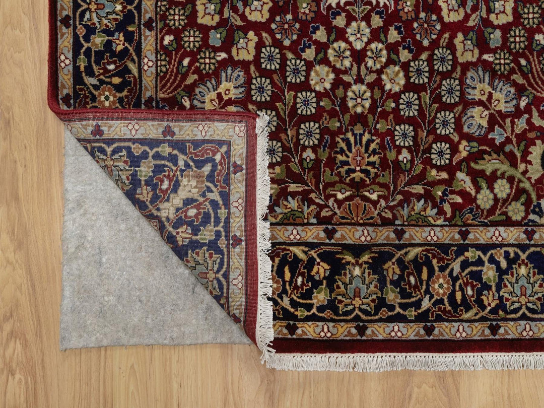 3'5" x 13'0" New Hand Knotted Red Wool Runner Oriental Rug - MOA10292336