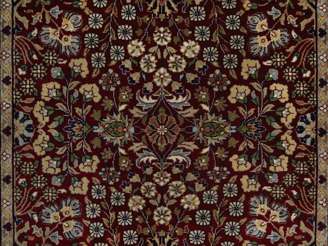 3'5" x 13'0" New Hand Knotted Red Wool Runner Oriental Rug - MOA10292336