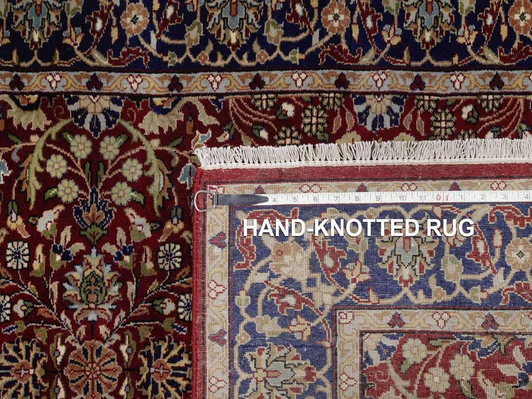 3'5" x 13'0" New Hand Knotted Red Wool Runner Oriental Rug - MOA10292336