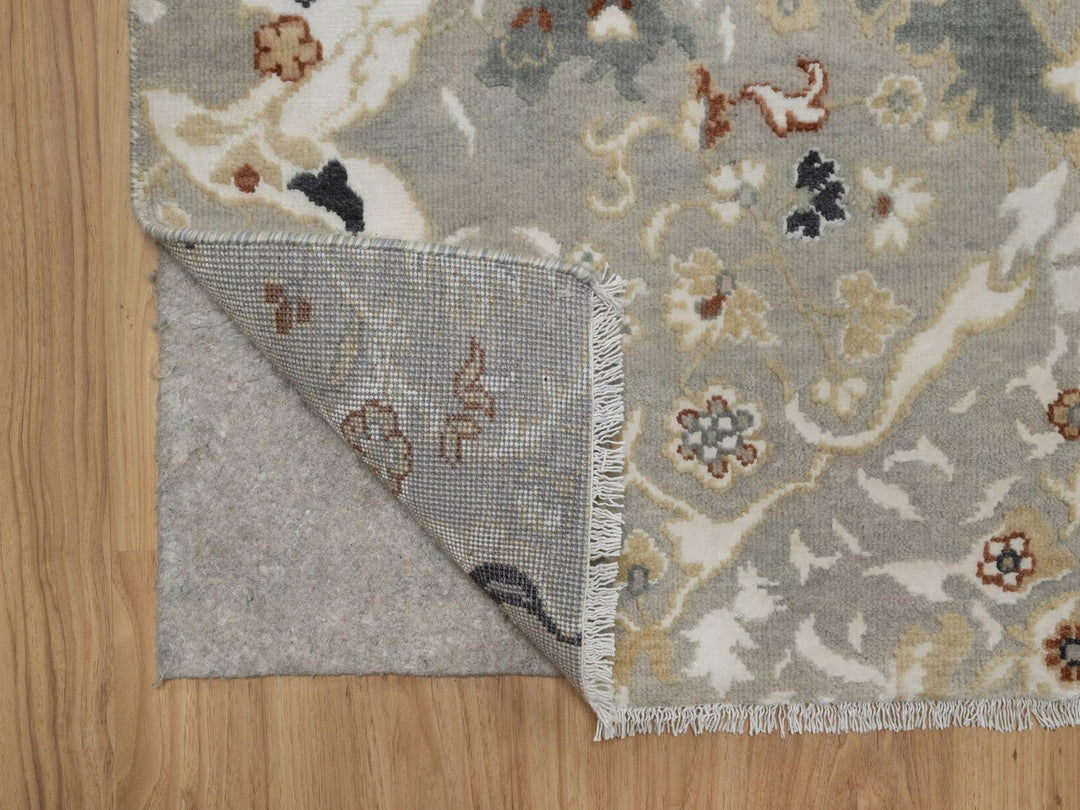 2'2" x 3'0" New Hand Knotted Grey Wool Rectangle Oriental Rug - MOA10292337