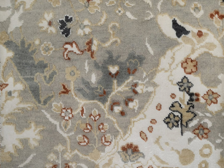 2'2" x 3'0" New Hand Knotted Grey Wool Rectangle Oriental Rug - MOA10292337