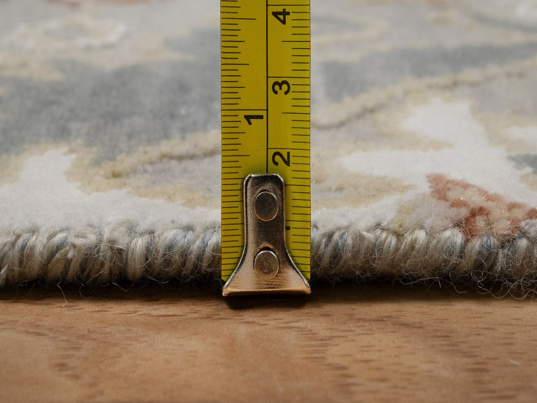 2'2" x 3'0" New Hand Knotted Grey Wool Rectangle Oriental Rug - MOA10292337