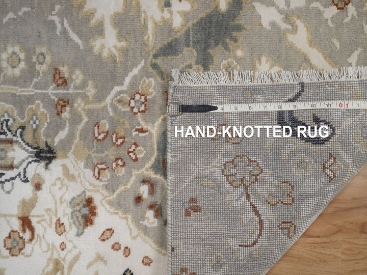 2'2" x 3'0" New Hand Knotted Grey Wool Rectangle Oriental Rug - MOA10292337