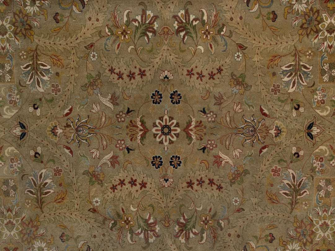 10'0" x 10'0" New Hand Knotted Brown Wool Round Oriental Rug - MOA10292341