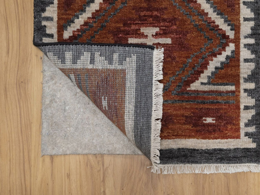 2'1" x 3'1" New Hand Knotted Brown Wool Rectangle Oriental Rug - MOA10292344