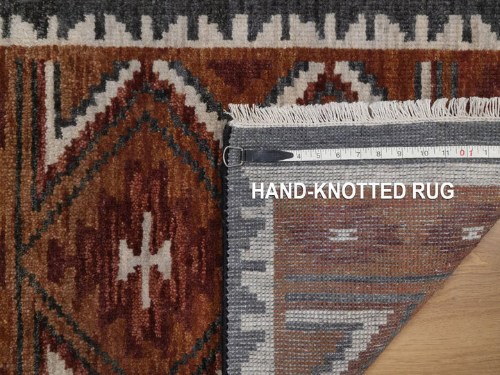 2'1" x 3'1" New Hand Knotted Brown Wool Rectangle Oriental Rug - MOA10292344