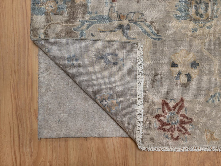 1'11" x 2'11" New Hand Knotted Grey Wool Rectangle Oriental Rug - MOA10292345