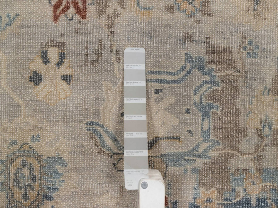 1'11" x 2'11" New Hand Knotted Grey Wool Rectangle Oriental Rug - MOA10292345