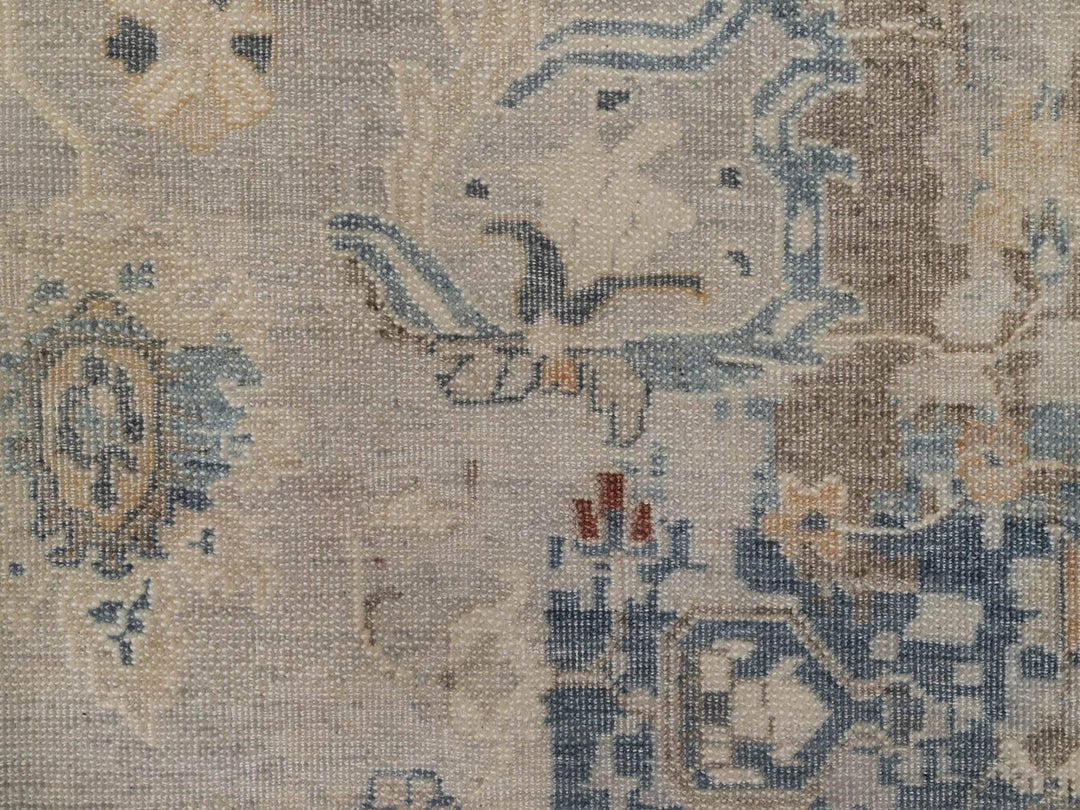 1'11" x 2'11" New Hand Knotted Grey Wool Rectangle Oriental Rug - MOA10292345