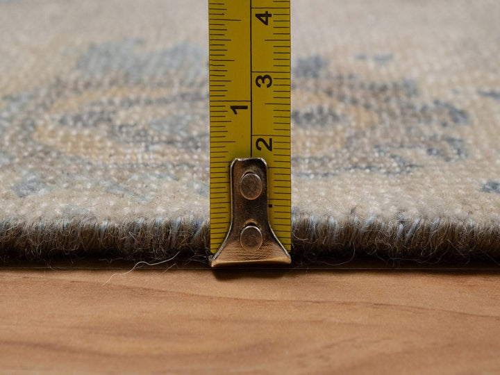 1'11" x 2'11" New Hand Knotted Grey Wool Rectangle Oriental Rug - MOA10292345