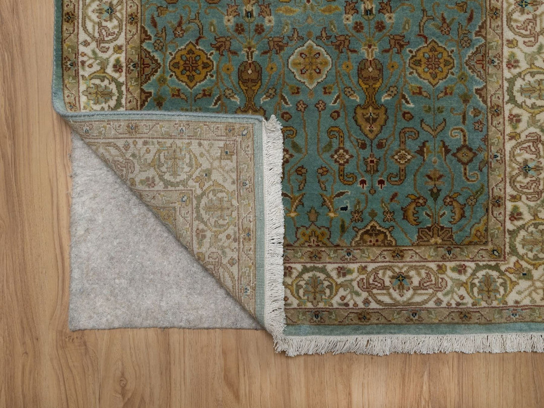 2'8" x 19'5" New Hand Knotted Blue Wool Runner Oriental Rug - MOA10292346