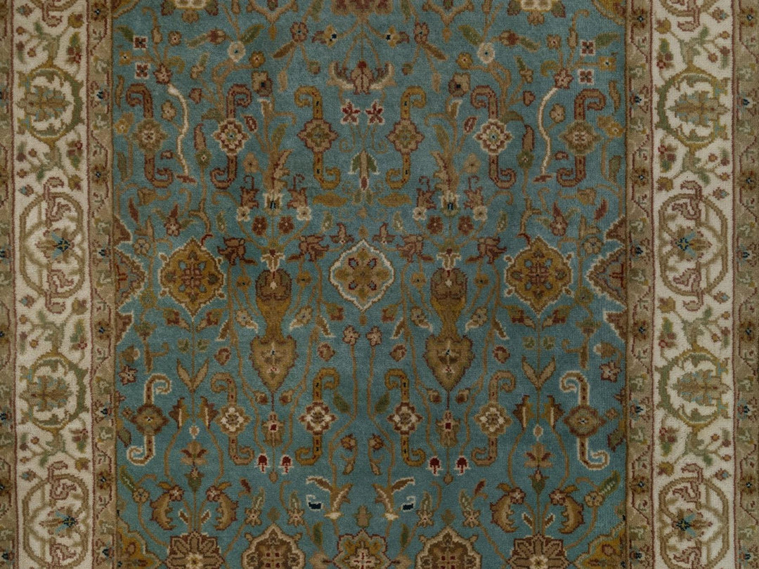 2'8" x 19'5" New Hand Knotted Blue Wool Runner Oriental Rug - MOA10292346