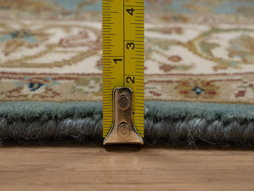 2'8" x 19'5" New Hand Knotted Blue Wool Runner Oriental Rug - MOA10292346