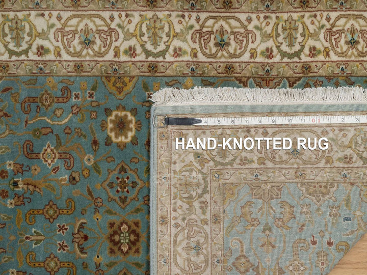 2'8" x 19'5" New Hand Knotted Blue Wool Runner Oriental Rug - MOA10292346