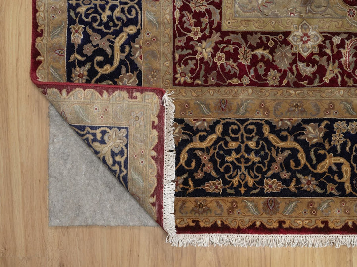 5'10" x 8'0" New Hand Knotted Red Wool & Silk Rectangle Oriental Rug - MOA10292347