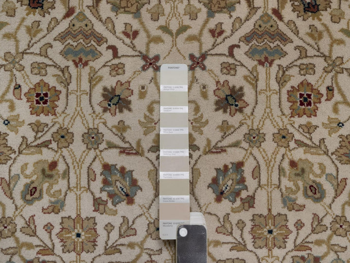 2'10" x 11'0" New Hand Knotted Ivory Wool Runner Oriental Rug - MOA10292348