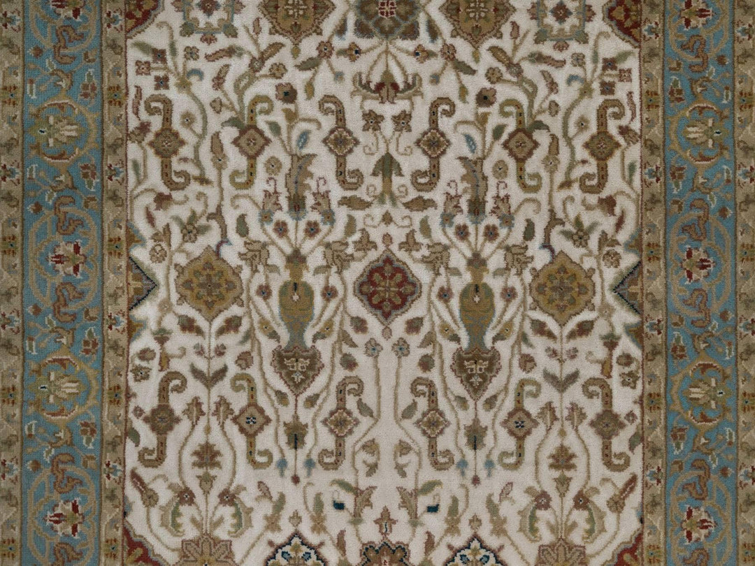 2'8" x 11'4" New Hand Knotted Ivory Wool Runner Oriental Rug - MOA10292349