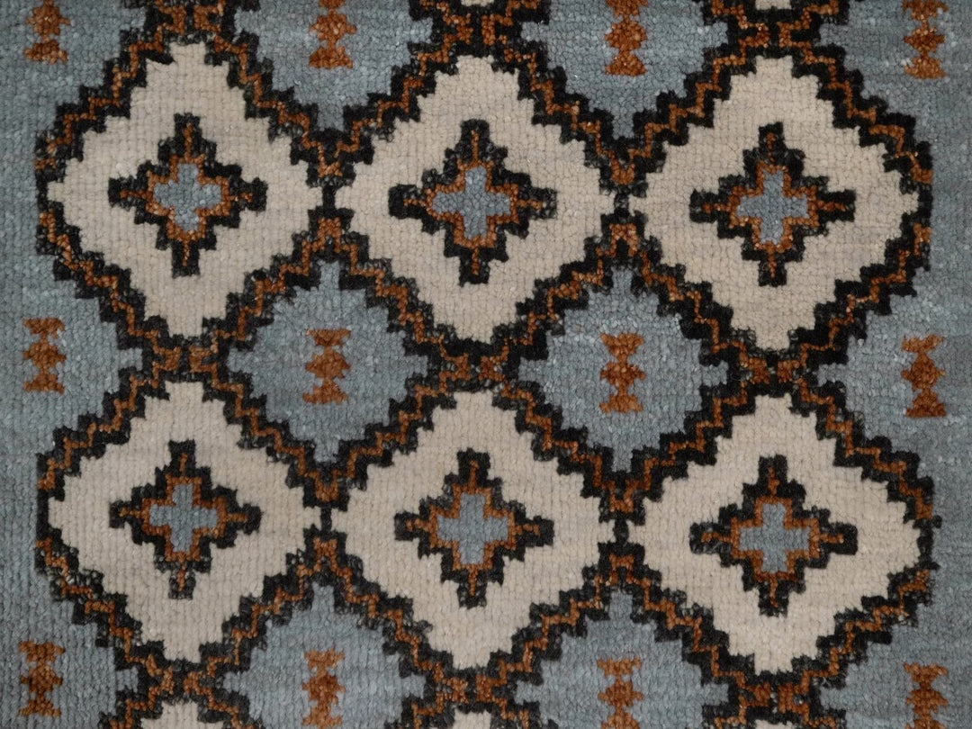 2'0" x 3'1" New Hand Knotted Grey Wool Rectangle Oriental Rug - MOA10292350