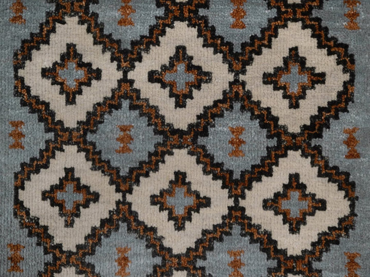 2'0" x 3'1" New Hand Knotted Grey Wool Rectangle Oriental Rug - MOA10292350