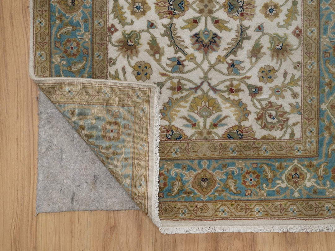 3'1" x 18'0" New Hand Knotted Ivory Wool Runner Oriental Rug - MOA10292351