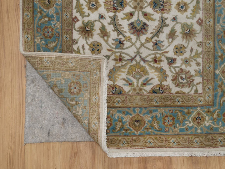 3'1" x 18'0" New Hand Knotted Ivory Wool Runner Oriental Rug - MOA10292351