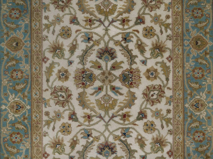 3'1" x 18'0" New Hand Knotted Ivory Wool Runner Oriental Rug - MOA10292351