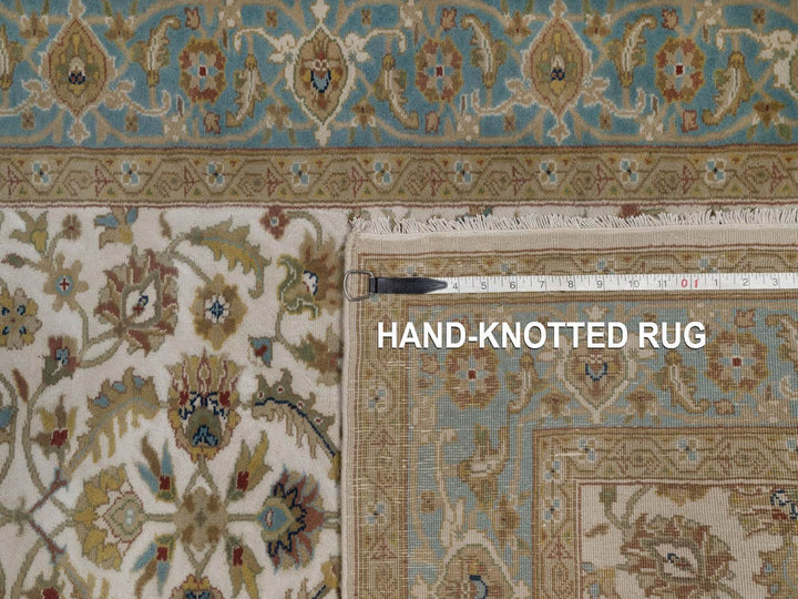 3'1" x 18'0" New Hand Knotted Ivory Wool Runner Oriental Rug - MOA10292351