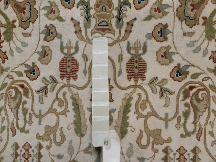 3'1" x 17'5" New Hand Knotted Ivory Wool Runner Oriental Rug - MOA10292352