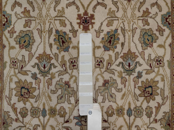 2'9" x 9'7" New Hand Knotted Ivory Wool Runner Oriental Rug - MOA10292354