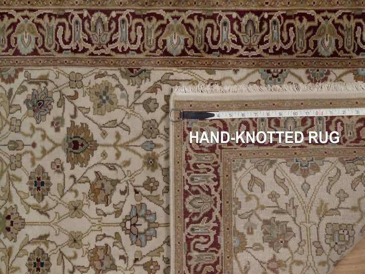 2'9" x 9'7" New Hand Knotted Ivory Wool Runner Oriental Rug - MOA10292354