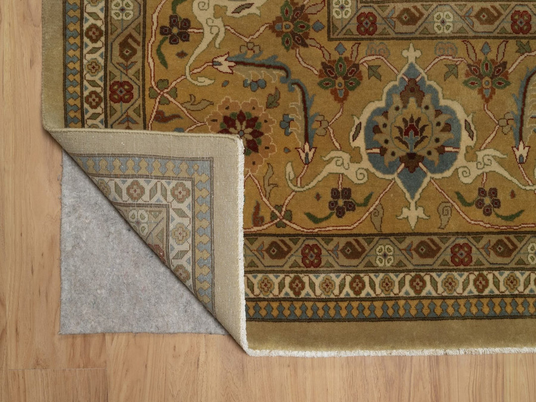 9'1" x 11'10" New Hand Knotted Brown Wool Rectangle Oriental Rug - MOA10292359