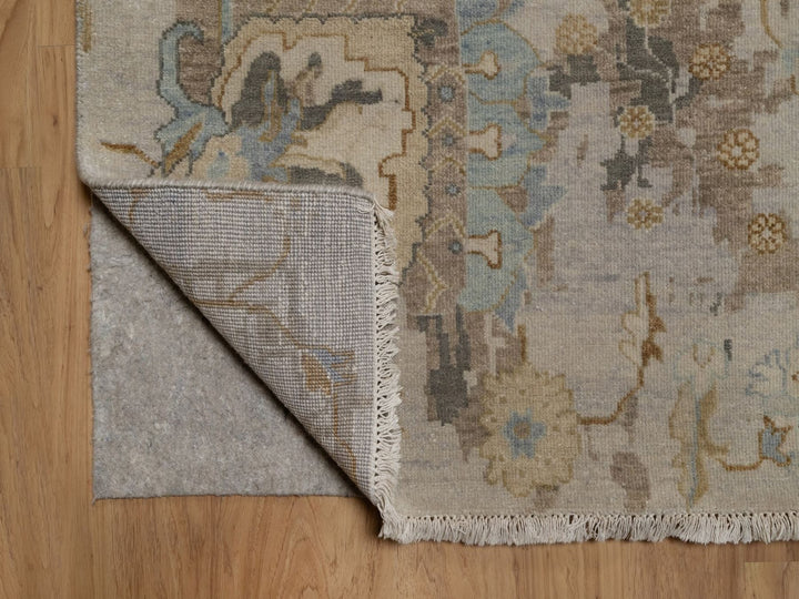 9'5" x 13'11" New Hand Knotted Brown Wool Rectangle Oriental Rug - MOA10292360