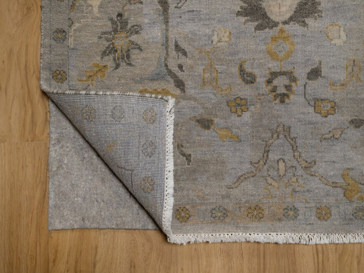 8'10" x 11'10" New Hand Knotted Grey Wool Rectangle Oriental Rug - MOA10292365