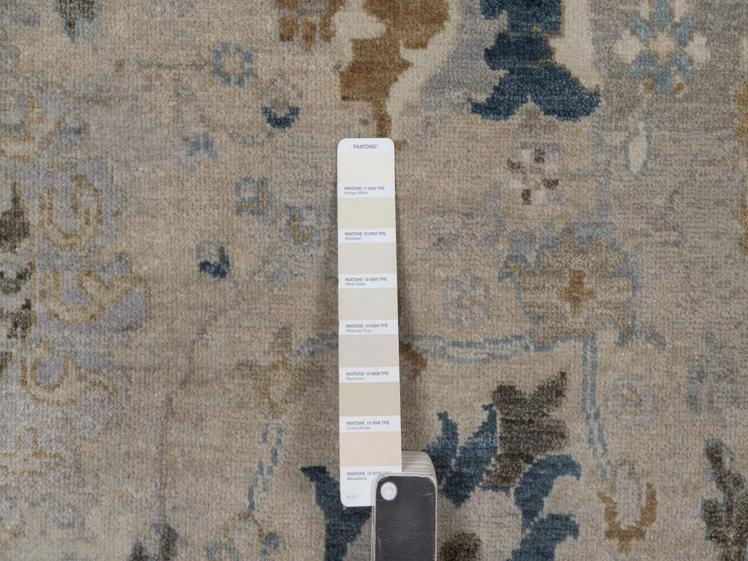 7'11" x 10'0" New Hand Knotted Ivory Wool Rectangle Oriental Rug - MOA10292366