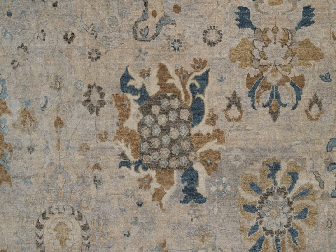 7'11" x 10'0" New Hand Knotted Ivory Wool Rectangle Oriental Rug - MOA10292366