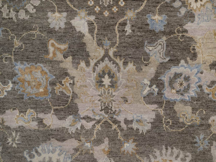 8'0" x 10'1" New Hand Knotted Brown Wool Rectangle Oriental Rug - MOA10292372