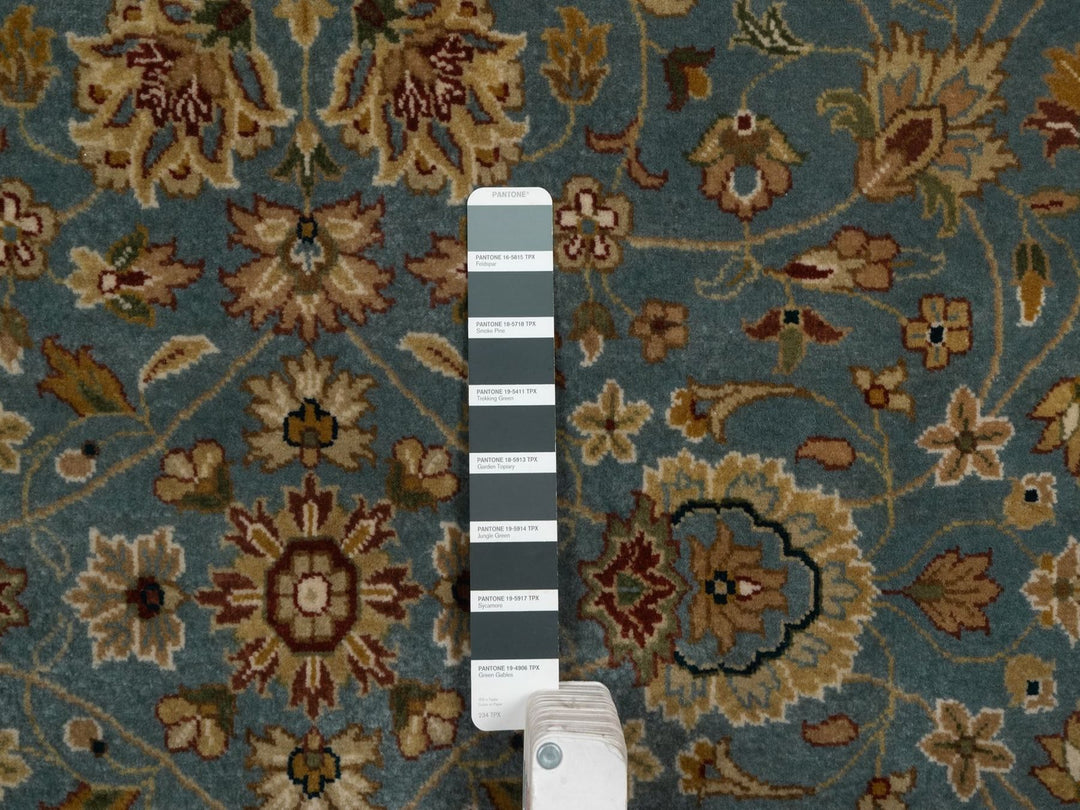 4'2" x 5'10" New Hand Knotted Blue Wool Rectangle Oriental Rug - MOA10292373