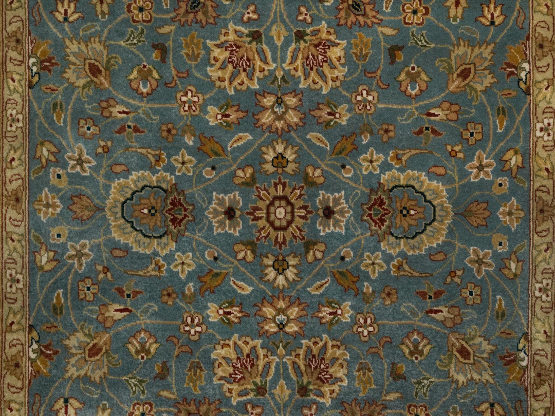 4'2" x 5'10" New Hand Knotted Blue Wool Rectangle Oriental Rug - MOA10292373