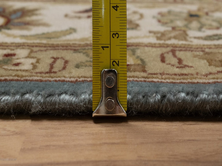 4'2" x 5'10" New Hand Knotted Blue Wool Rectangle Oriental Rug - MOA10292373