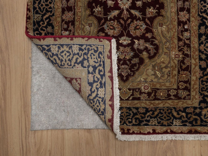 2'8" x 13'2" New Hand Knotted Red Wool & Silk Runner Oriental Rug - MOA10292375