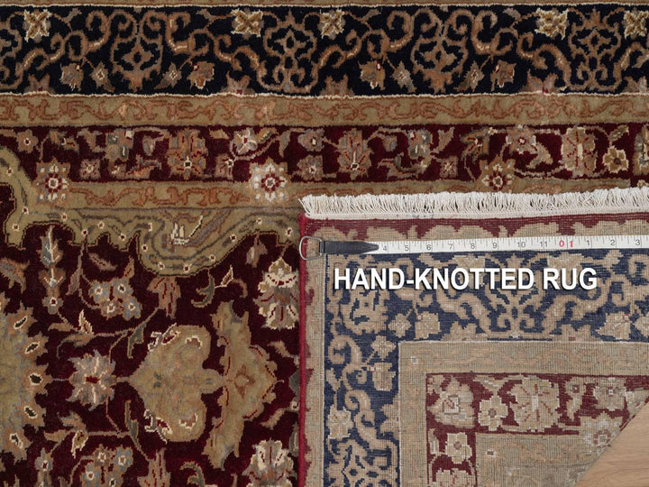 2'8" x 13'2" New Hand Knotted Red Wool & Silk Runner Oriental Rug - MOA10292375