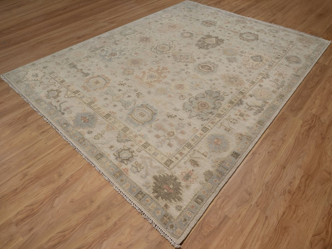 9'3" x 12'1" New Hand Knotted Brown Wool Rectangle Oriental Rug - MOA10292377