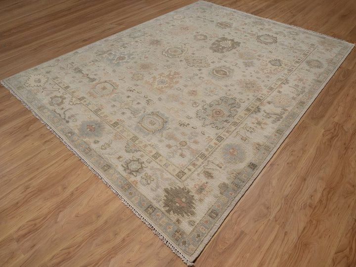 9'3" x 12'1" New Hand Knotted Brown Wool Rectangle Oriental Rug - MOA10292377