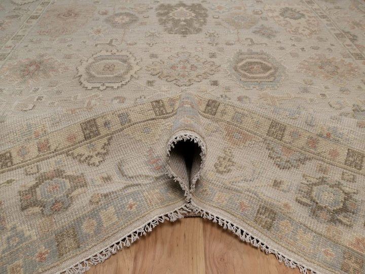 9'3" x 12'1" New Hand Knotted Brown Wool Rectangle Oriental Rug - MOA10292377