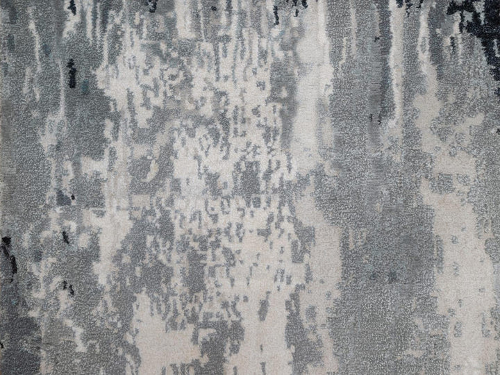 2'5" x 21'8" New Hand Knotted Ivory Wool & Silk Runner Oriental Rug - MOA10292379