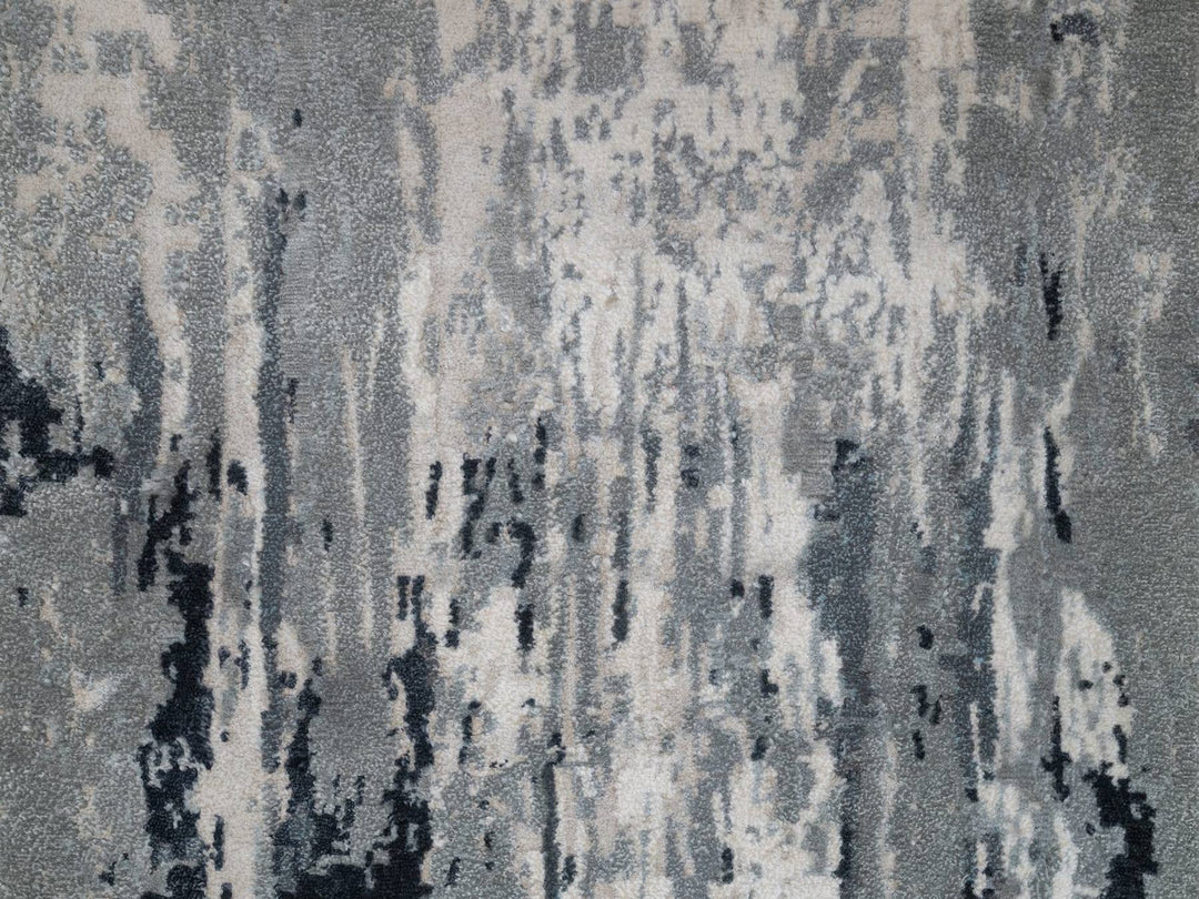 2'5" x 19'9" New Hand Knotted Ivory Wool & Silk Runner Oriental Rug - MOA10292380