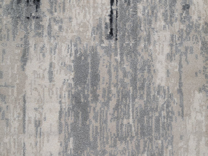 2'6" x 11'10" New Hand Knotted Grey Wool & Silk Runner Oriental Rug - MOA10292381