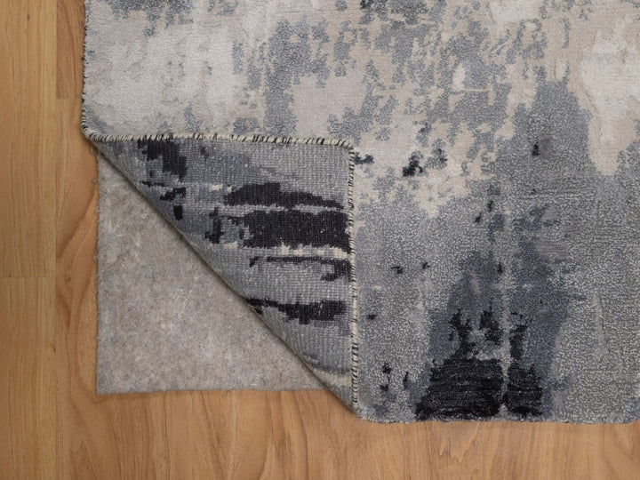 2'0" x 3'0" New Hand Knotted Ivory Wool & Silk Rectangle Oriental Rug - MOA10292382